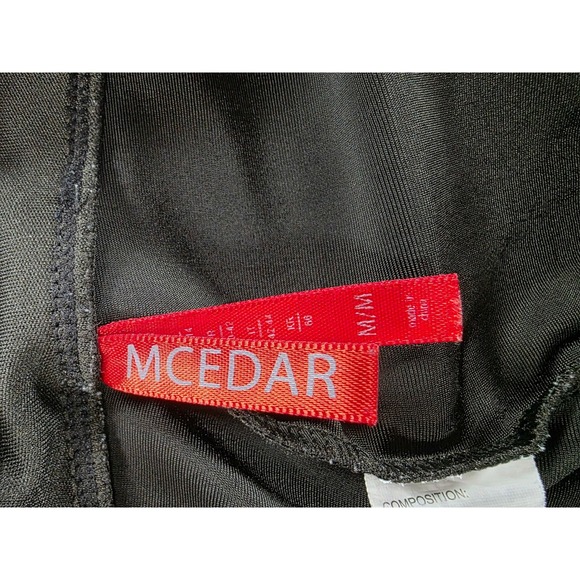 MCEDAR Black Shiny Faux Leather Legging M High Waist Wet-Look Clubwear Stretch - Picture 11 of 11